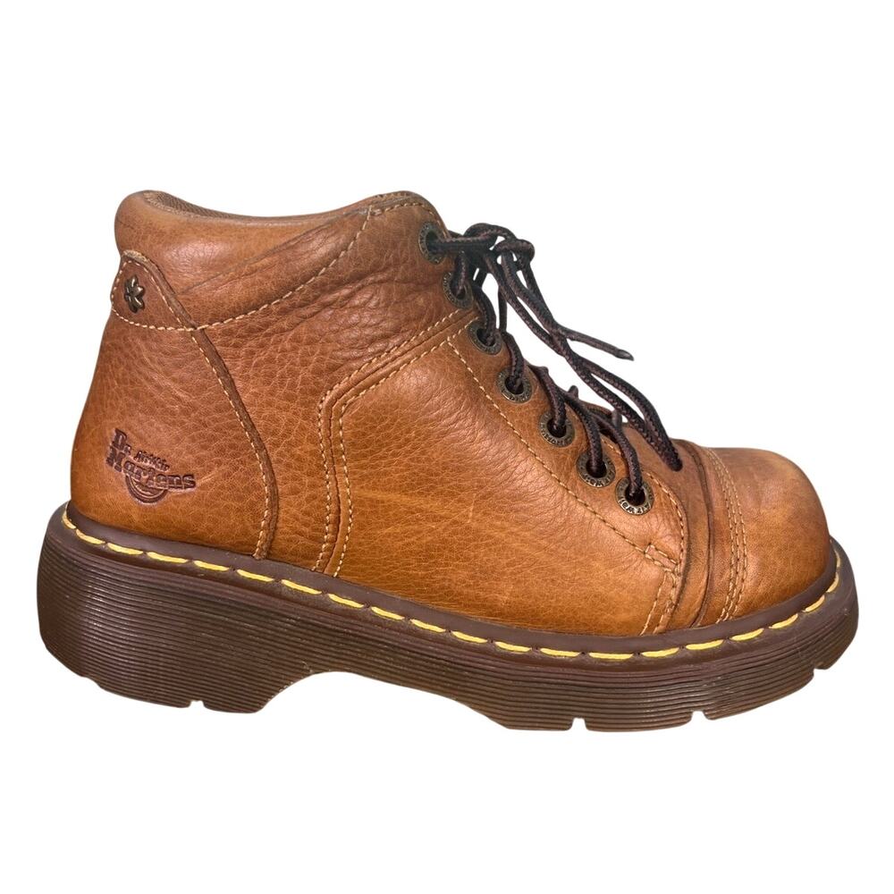 Vintage Dr. Women’s Yolanda Brown Leather Combat Boot Size US 7